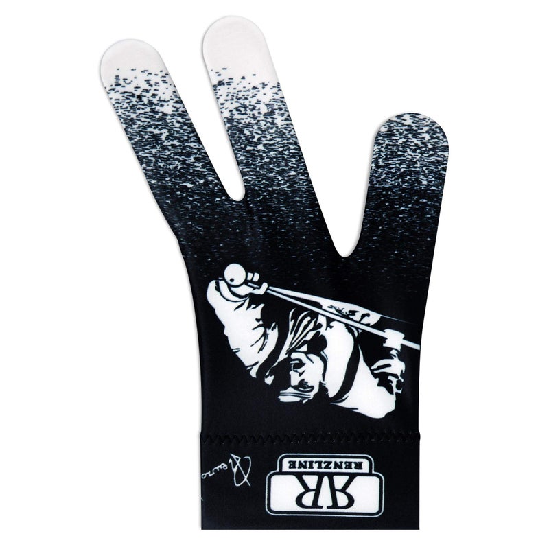Longoni Renzline Pool CUE Glove Billiard Player - White/Black - for Left Hand - One Size fits All - Image 4